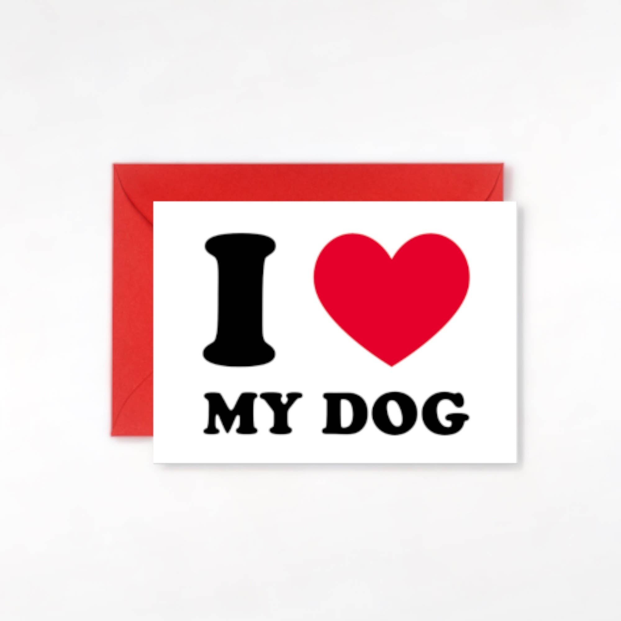 Postkarte I ♡ MY DOG