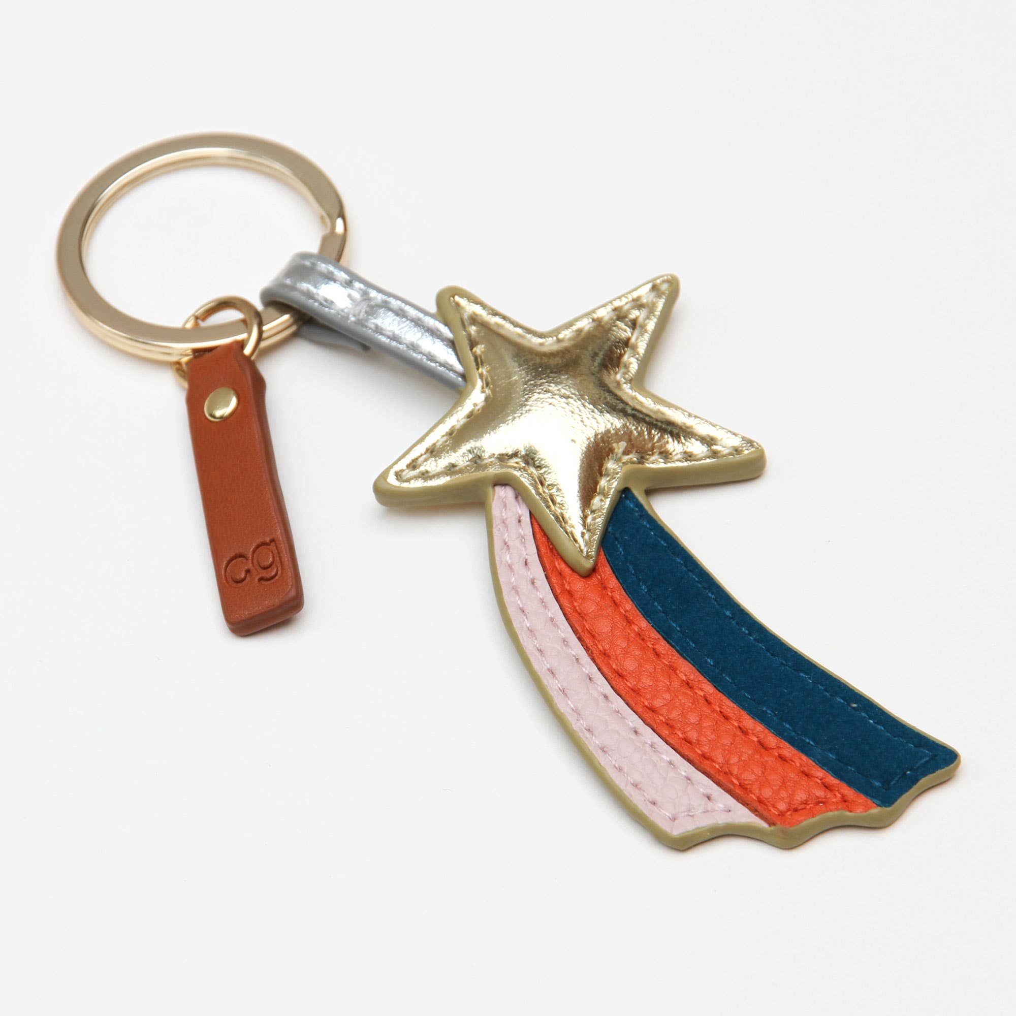 Schlüssel- / Taschenanhänger Sternschnuppe Rainbow