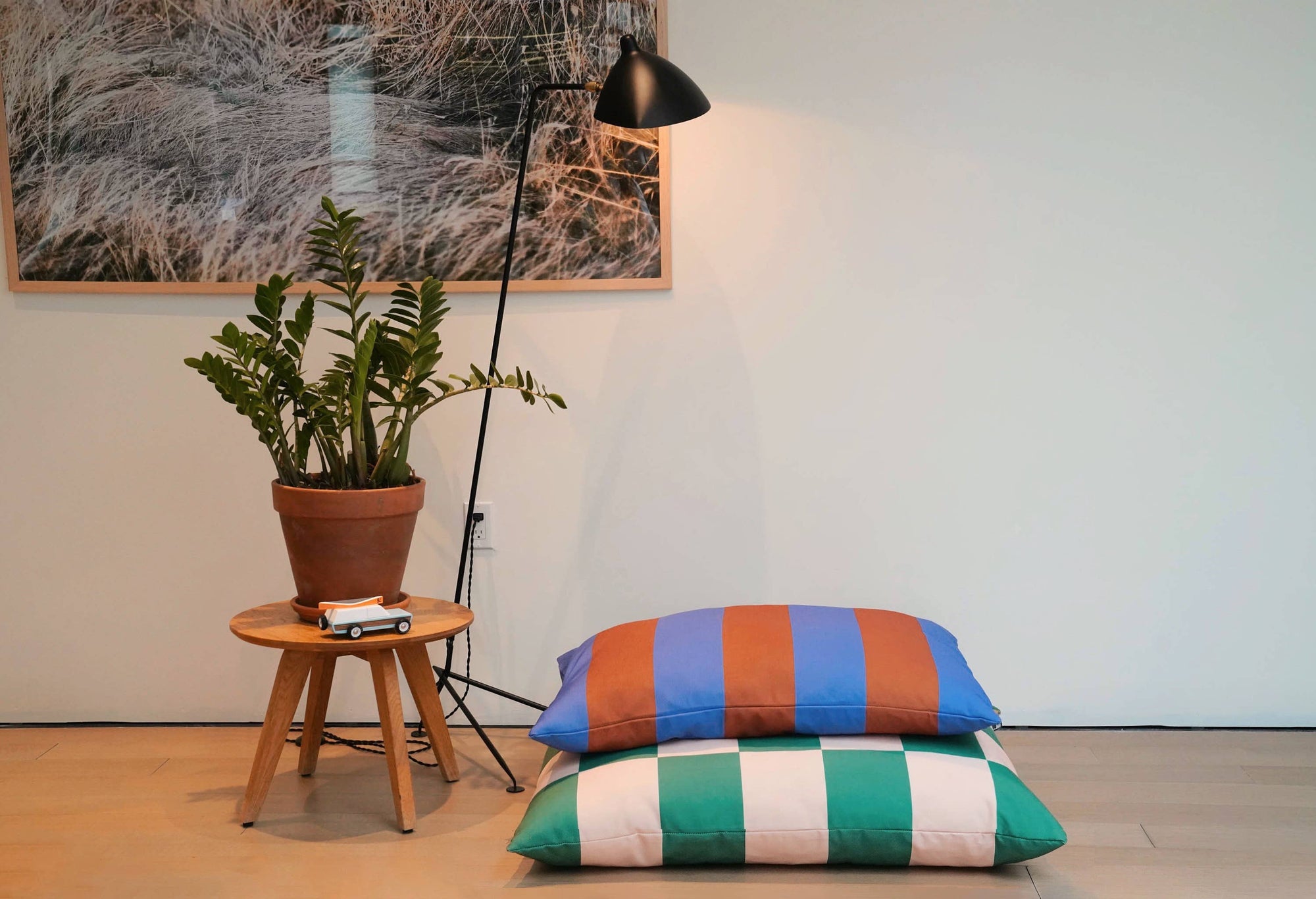 Hundebett The Fritz Bed Grande – Grün Braun Kariert