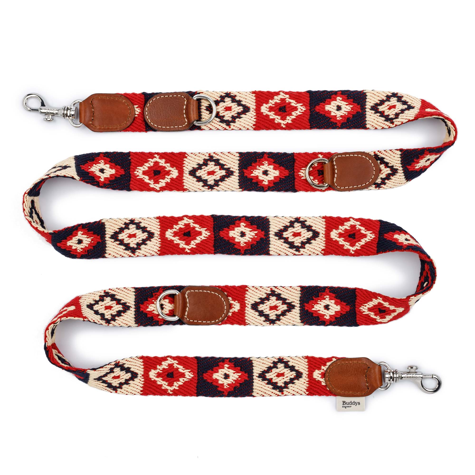 Verstellbare Hundeleine Peruvian Indian Red