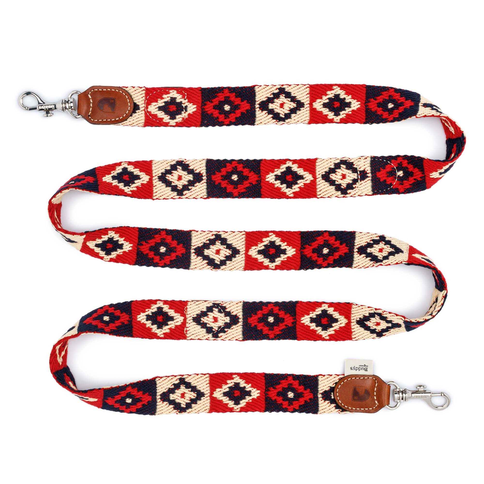 Verstellbare Hundeleine Peruvian Indian Red