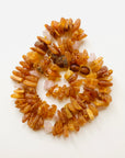 Bernsteinkette Cognac Amber Rosenquarz Zeckenhalsband