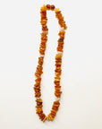 Bernsteinkette Cognac Amber Rosenquarz Zeckenhalsband
