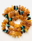 Bernsteinkette Cherry + Cognac Amber Türkis Zeckenhalsband