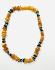 Bernsteinkette Cherry + Cognac Amber Türkis Zeckenhalsband