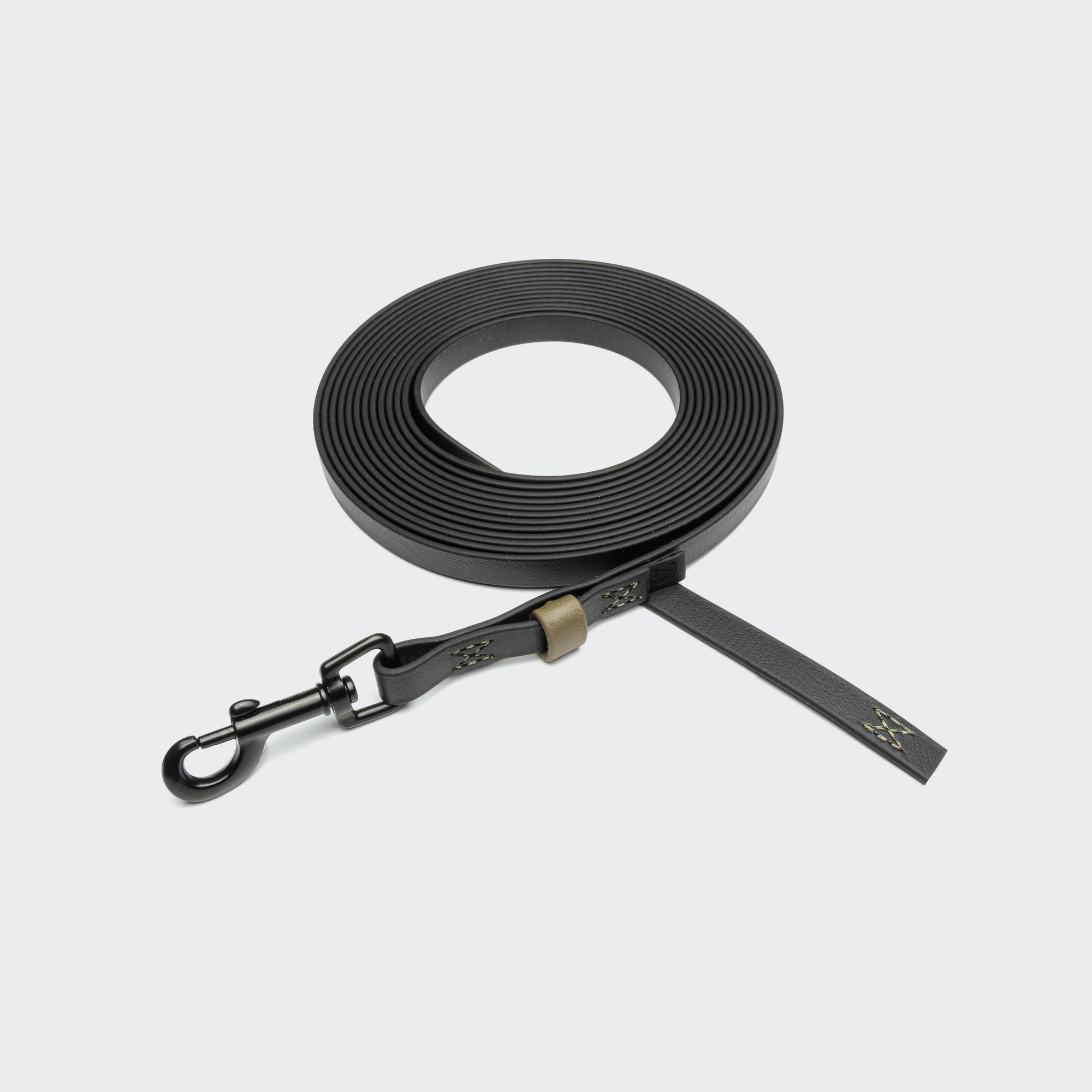 Schleppleine Ipanema BioThane Schwarz-Olive