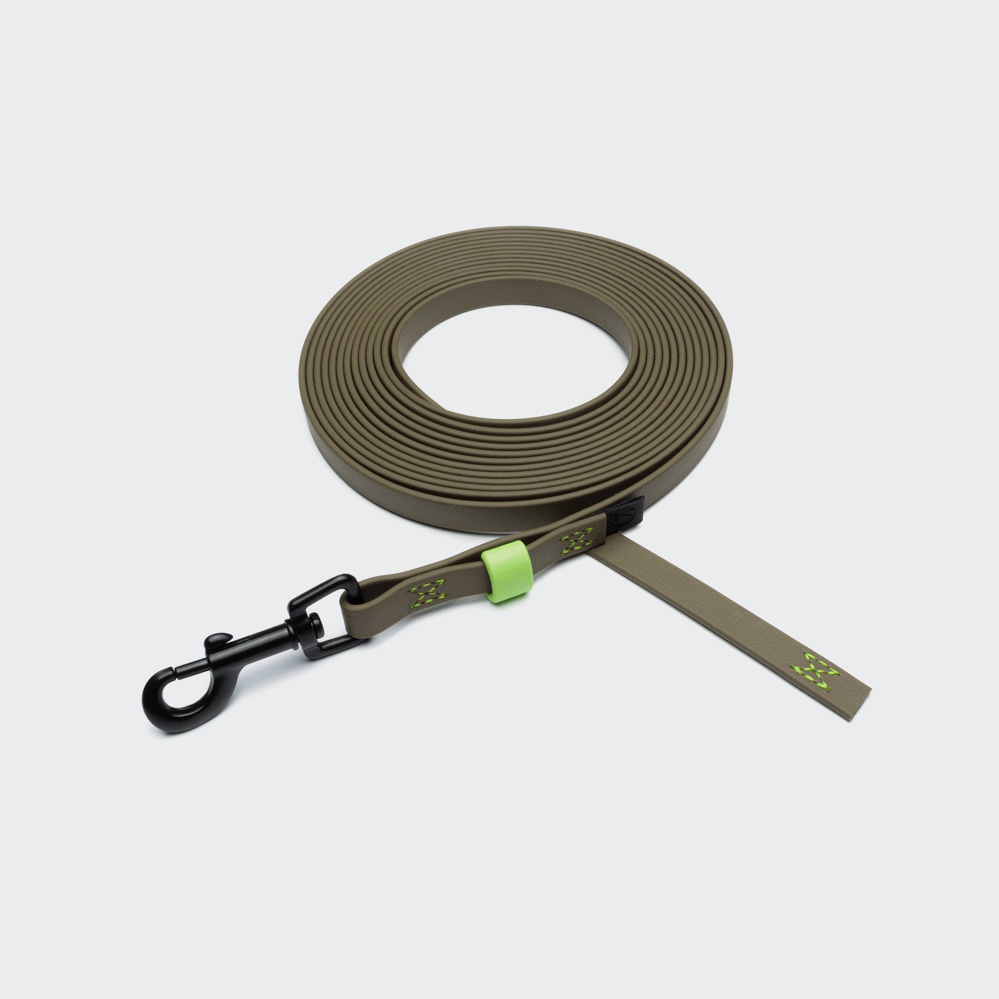 Schleppleine Ipanema BioThane Olive-Neongrün
