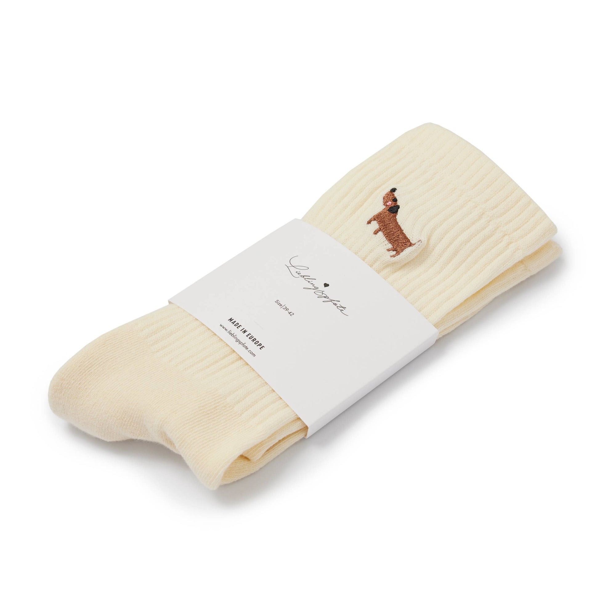 Socken Dackel Off White 43-46
