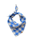 Leinen Halstuch KARO Cobalt blue