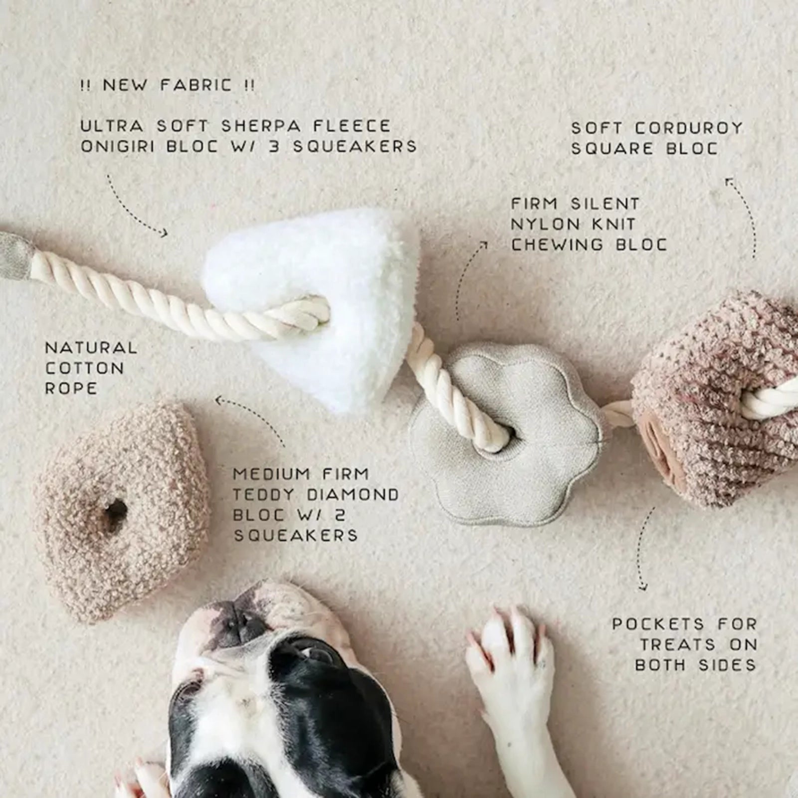 Hundespielzeug Blocs nude