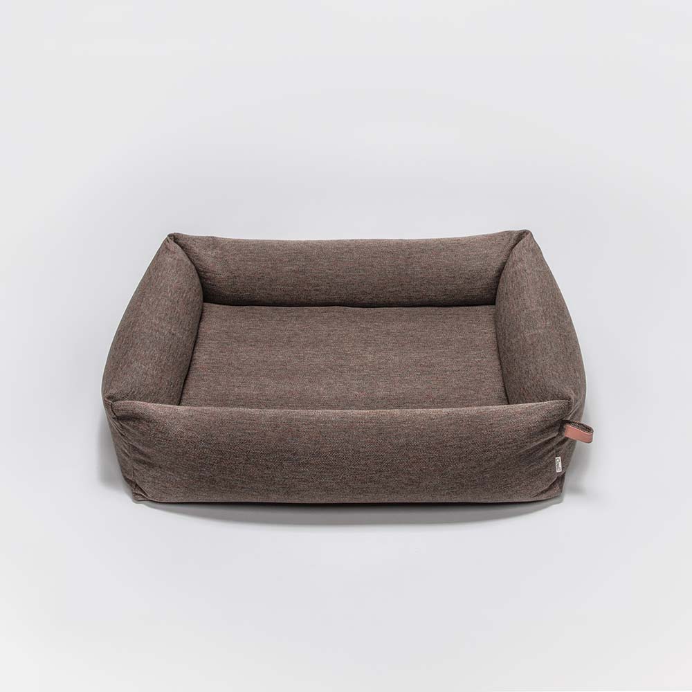 Dog bed Sleepy Herringbone Brown