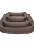 Dog bed Sleepy Herringbone Brown