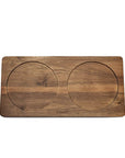 Dog Station acacia wood bowl mat