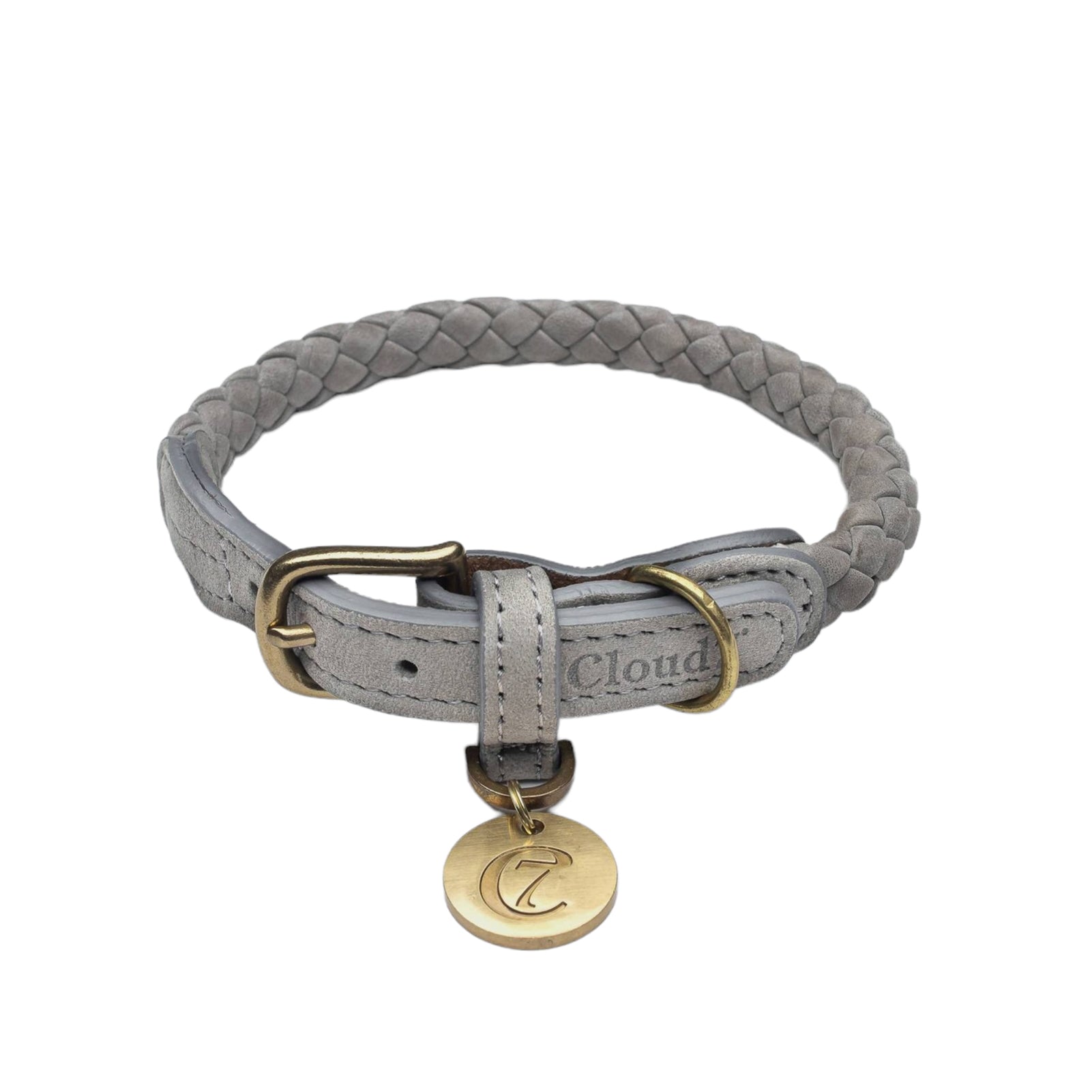 Hundehalsband Ravello Taupe / hellgrau