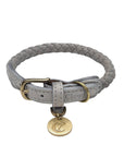 Hundehalsband Ravello Taupe / hellgrau