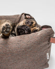 Dog bed Sleepy Herringbone Brown