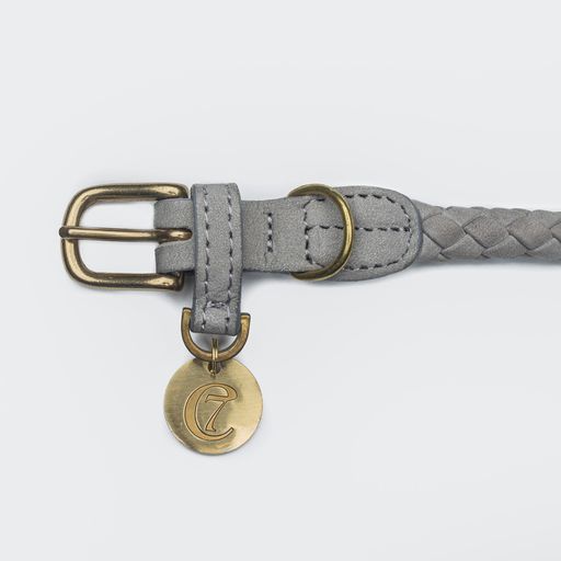 Hundehalsband Ravello Taupe / hellgrau