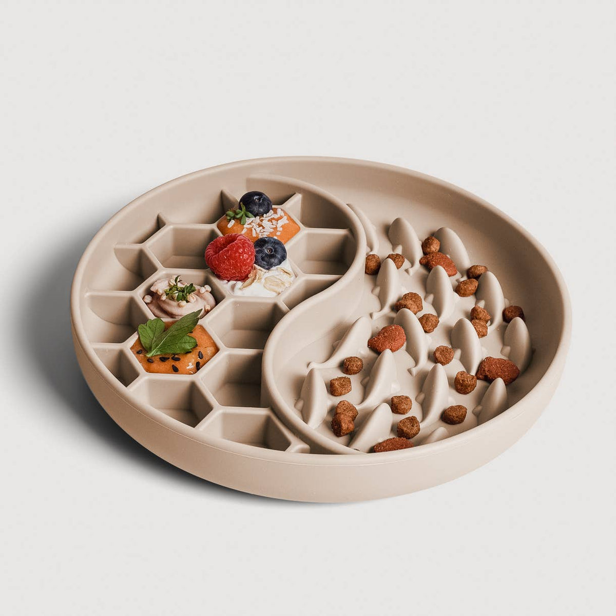 Ne&amp;no® Anti-Schlingnapf / Schleckschale für Hunde &amp; Katzen: Stone Grey