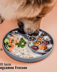 Ne&no® Anti-Schlingnapf / Schleckschale für Hunde & Katzen: Stone Grey