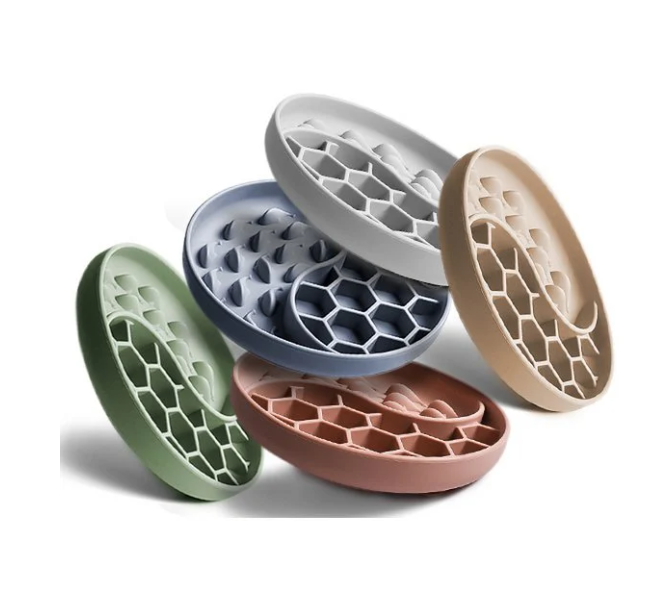 Ne&amp;no® Anti-Schlingnapf / Schleckschale für Hunde &amp; Katzen: Stone Grey