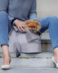 Dog carrier and personal bag Elva light grey