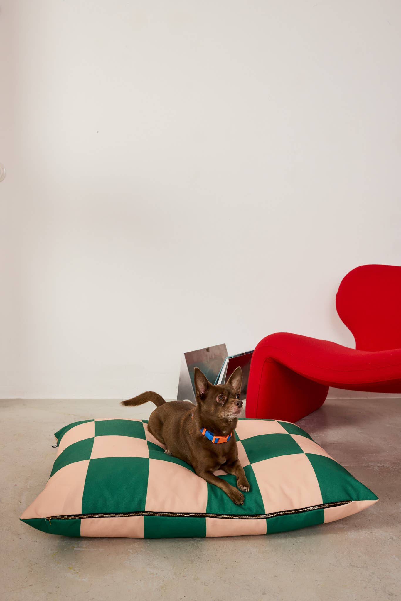 The Fritz Bed Standard dog bed, green checkered