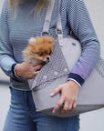 Dog carrier and personal bag Elva light grey