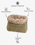 Dog bed Snuggle Cord Khaki