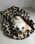 Kuschelschlafsack Teddy LEO Beige / Schwarz: S/M (75cm x 75cm)