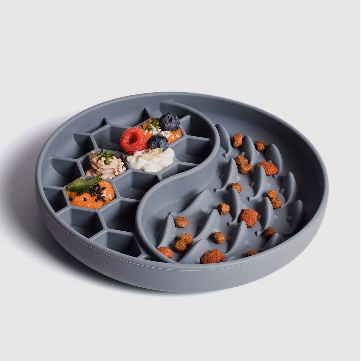 Ne&amp;no® Anti-Schlingnapf / Schleckschale für Hunde &amp; Katzen: Stone Grey