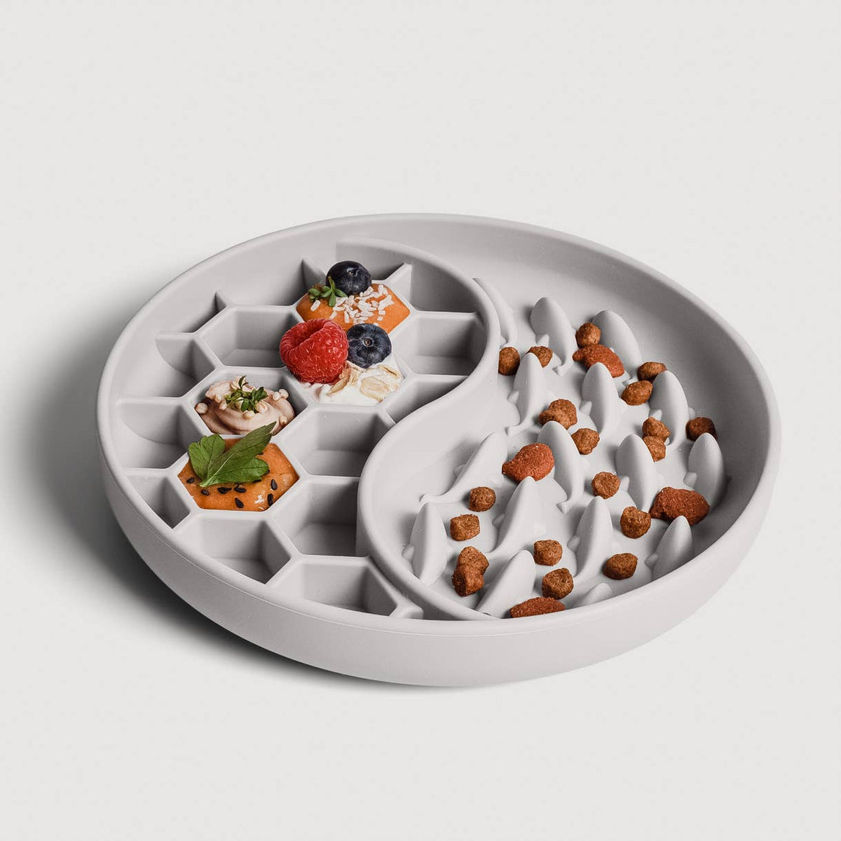 Ne&amp;no® Anti-Schlingnapf / Schleckschale für Hunde &amp; Katzen: Stone Grey