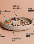 Ne&no® Anti-Schlingnapf / Schleckschale für Hunde & Katzen: Stone Grey