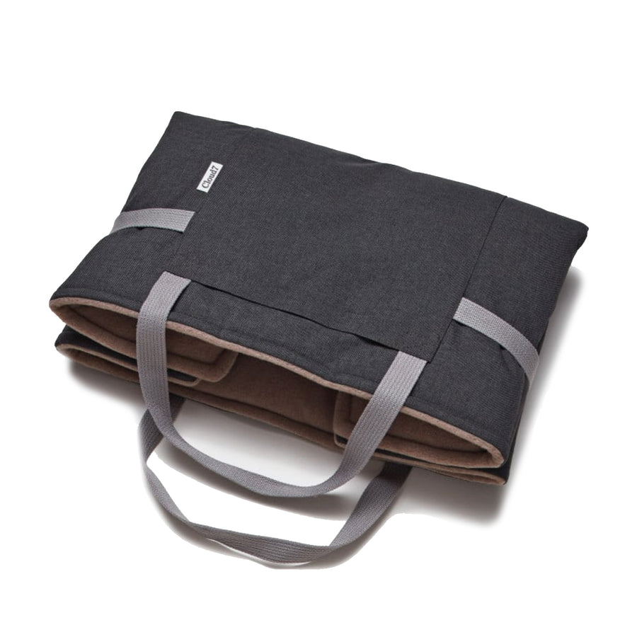 Dog Travel Bed Water Repellent Graphite - Sand 