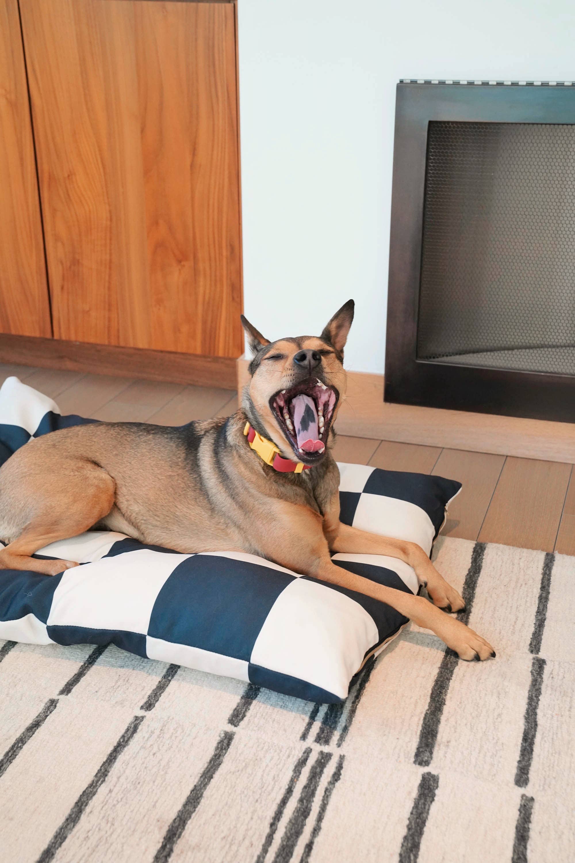 Hundebett The Fritz Bed Grande – Grün Braun Kariert