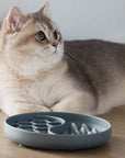 Ne&no® Anti-Schlingnapf / Schleckschale für Hunde & Katzen: Stone Grey
