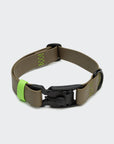 Dog collar Ipanema BioThane olive-neon green