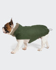 Manteau pour chien Brooklyn FR. BULLDOG Flanelle Fougère Vert 