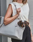 Dog carrier bag Sporta Greige / light gray with many smart details