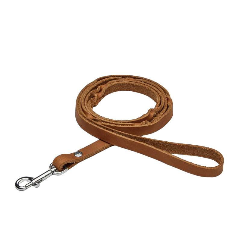 Dog leash Riverlino with hand strap camel / light brown