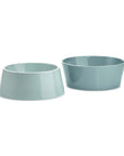 Hundenapf-Set Doppio Pinie / blau - grau aus Porzellan in skandinavischen Design