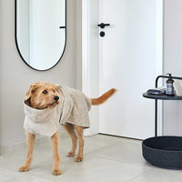 Bagno dog bathrobe Midnight / dark gray made of organic cotton terry with particularly high absorbency