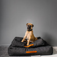 Dog bed / dog cushion Homey Mélange Anthra in size L 