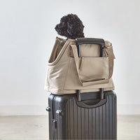 Dog carrier bag Sporta Greige / light gray with many smart details