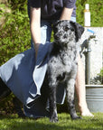 Dog bath towel Panno in light gray made of microfibre