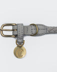 Dog collar Ravello Taupe / light grey