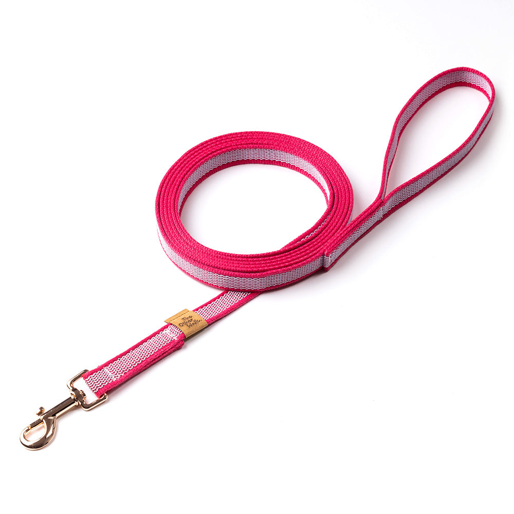 Dog leash soft grip anti-slip pink
